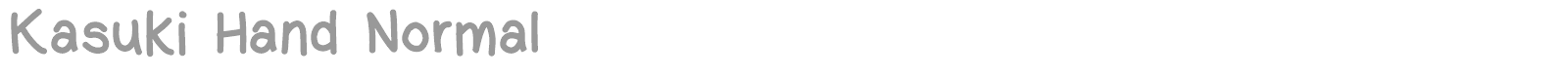 Kasuki Hand font preview